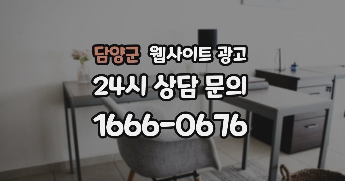 담양군 웹사이트 광고