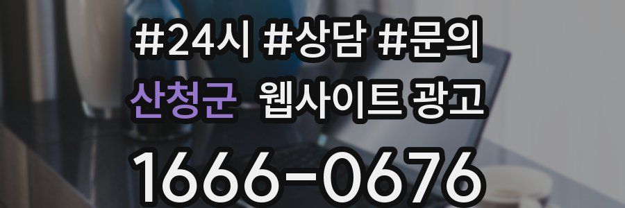 산청군 웹사이트 광고