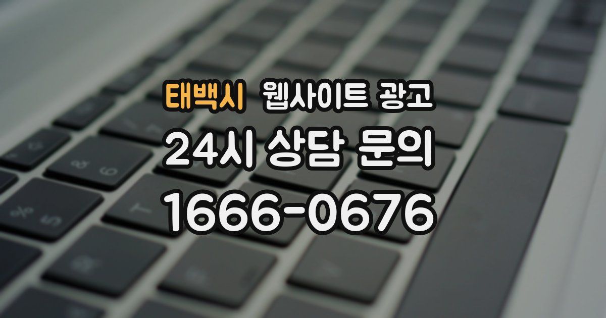 태백시 웹사이트 광고