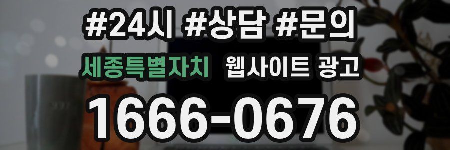 세종특별자치 웹사이트 광고