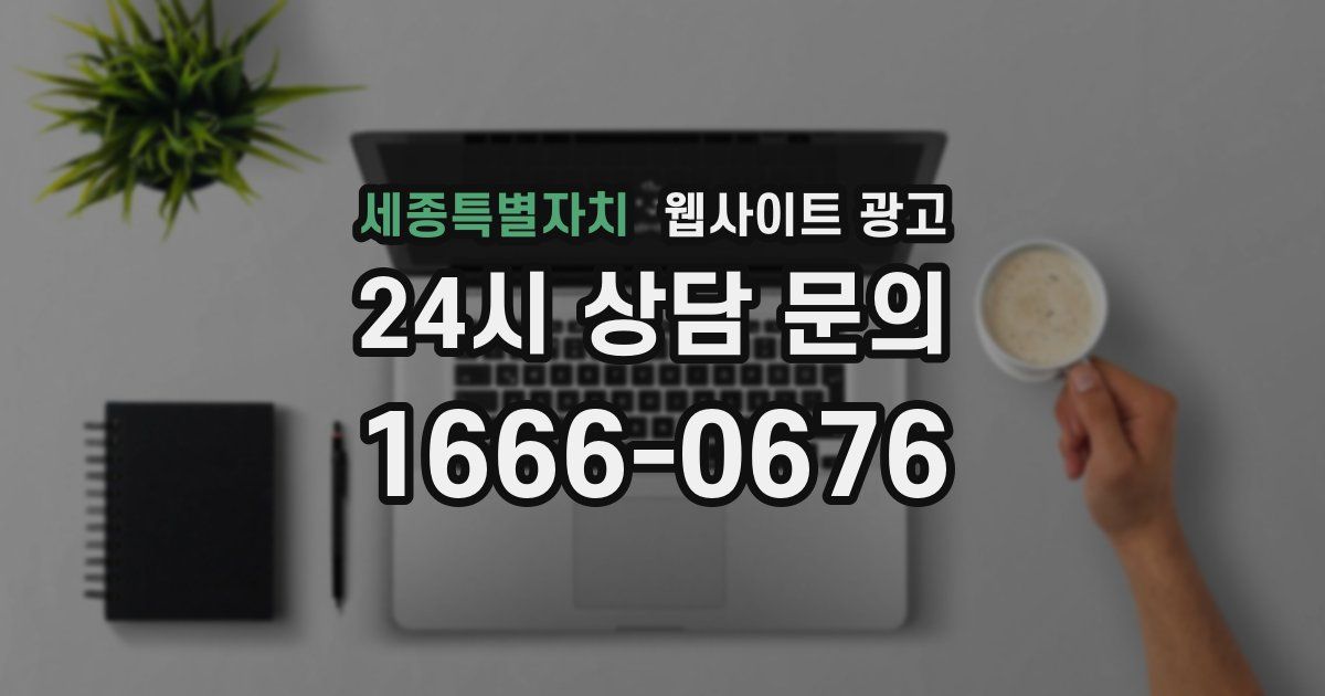 세종특별자치 웹사이트 광고