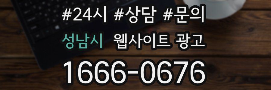 성남시 웹사이트 광고