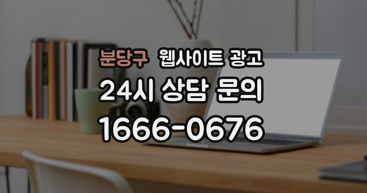 분당구 웹사이트 광고