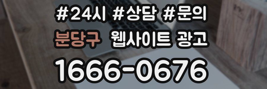 분당구 웹사이트 광고