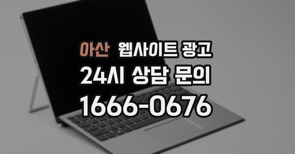 아산 웹사이트 광고