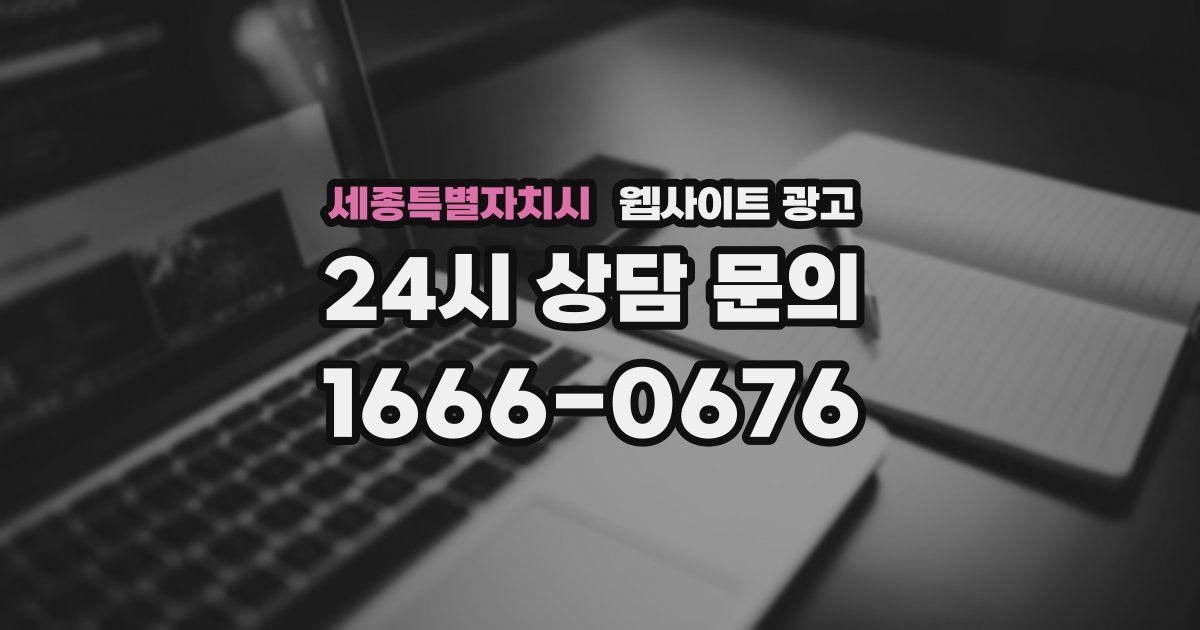 세종특별자치시 웹사이트 광고