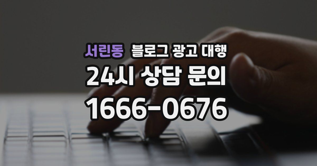서린동 블로그 광고 대행