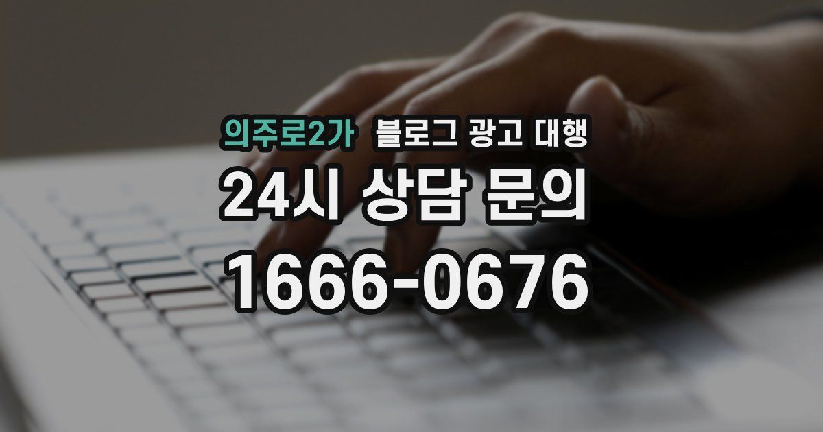 의주로2가 블로그 광고 대행