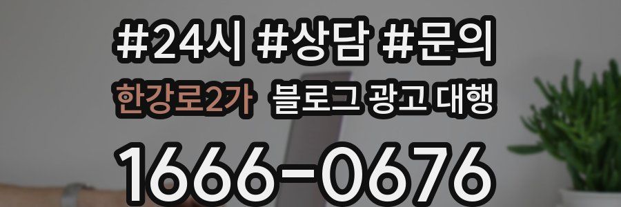 한강로2가 블로그 광고 대행