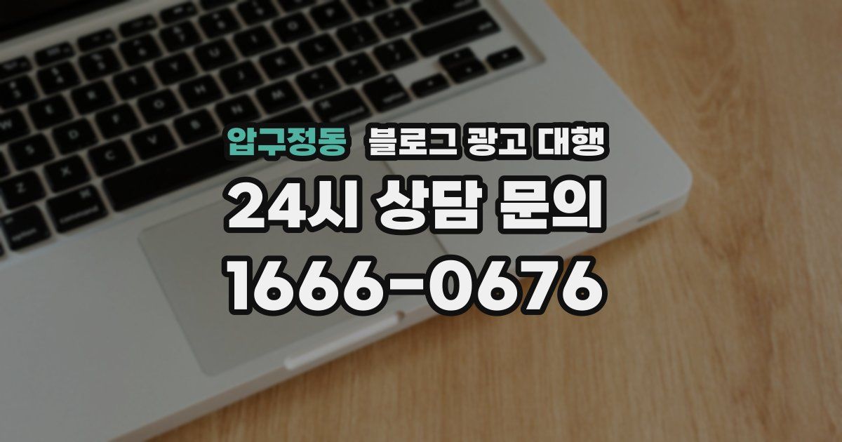 압구정동 블로그 광고 대행