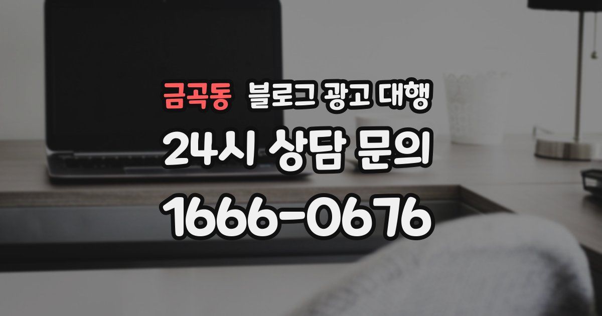 금곡동 블로그 광고 대행