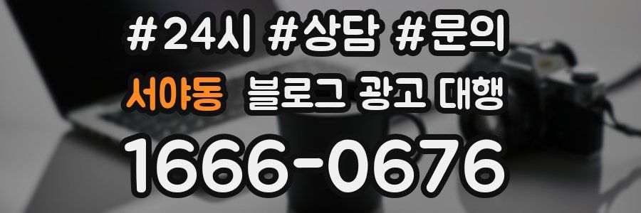 서야동 블로그 광고 대행