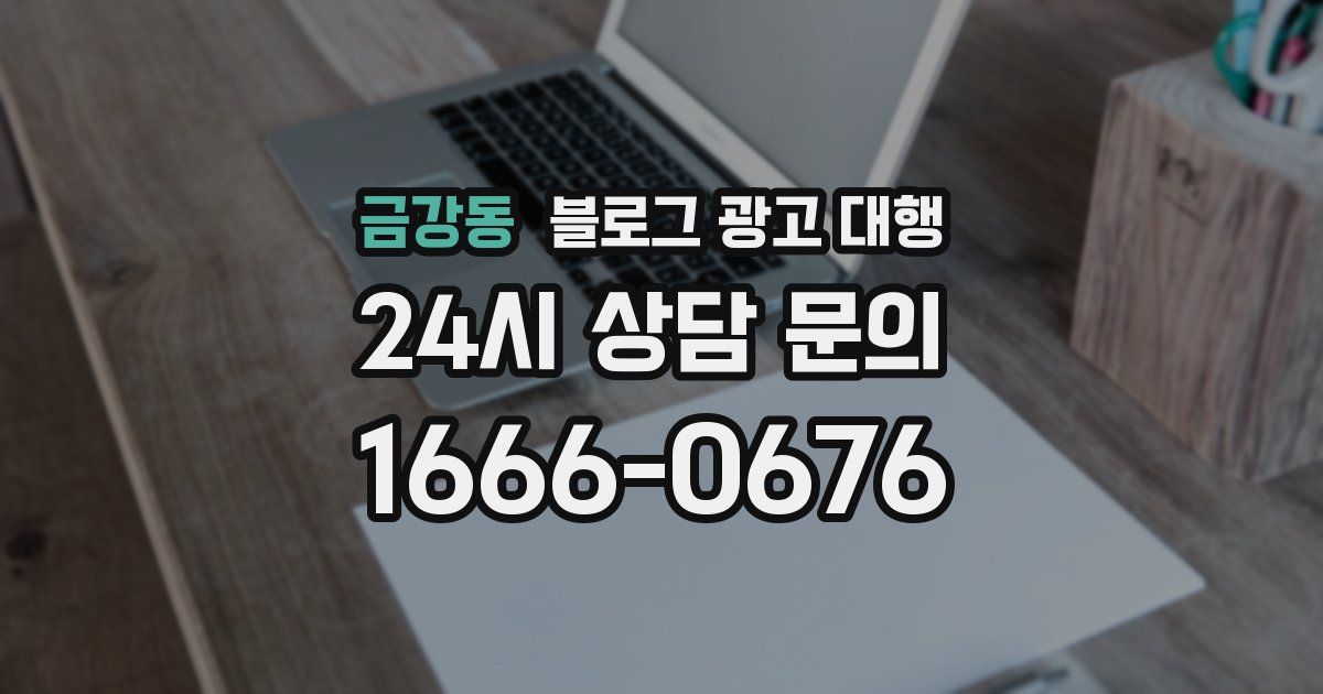 금강동 블로그 광고 대행