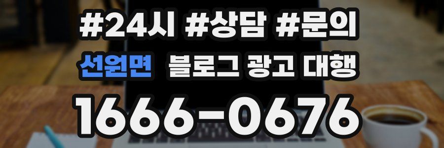 선원면 블로그 광고 대행