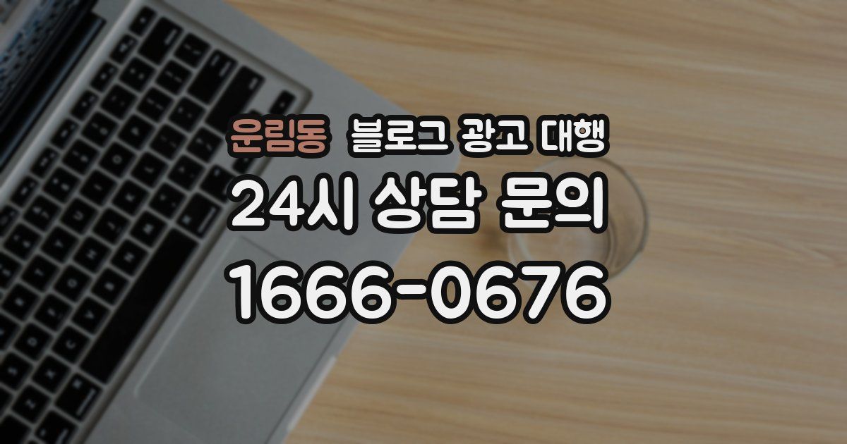 운림동 블로그 광고 대행