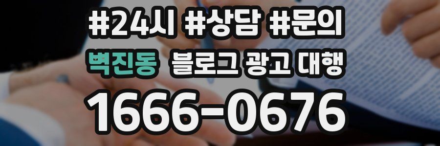 벽진동 블로그 광고 대행