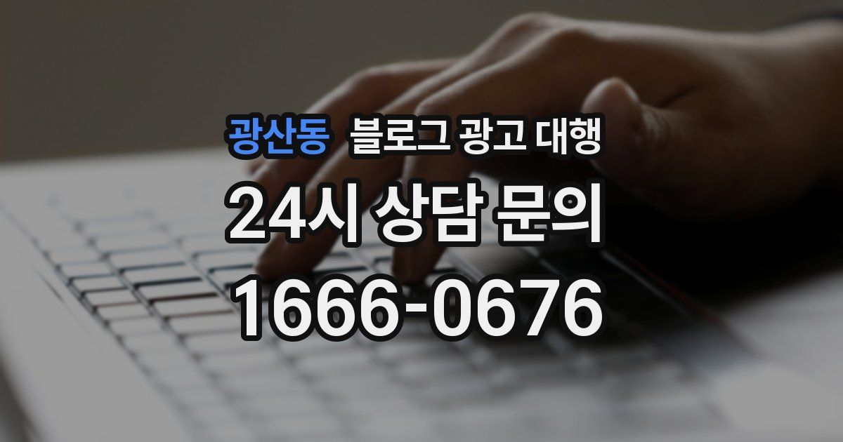 광산동 블로그 광고 대행