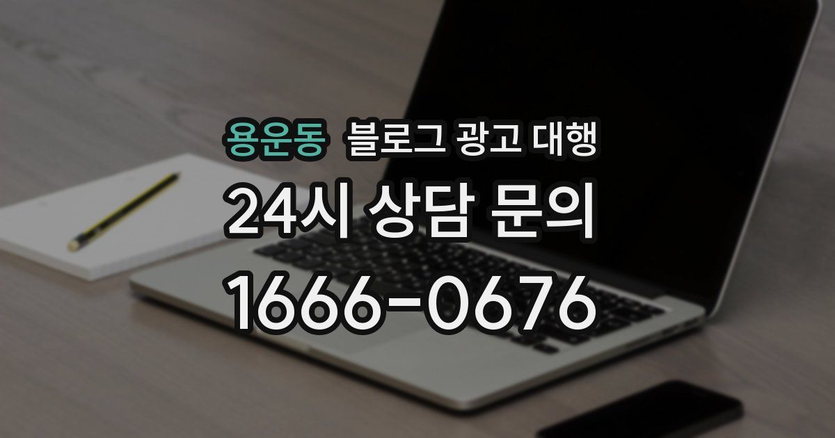 용운동 블로그 광고 대행