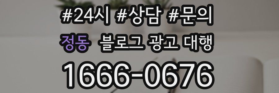 정동 블로그 광고 대행
