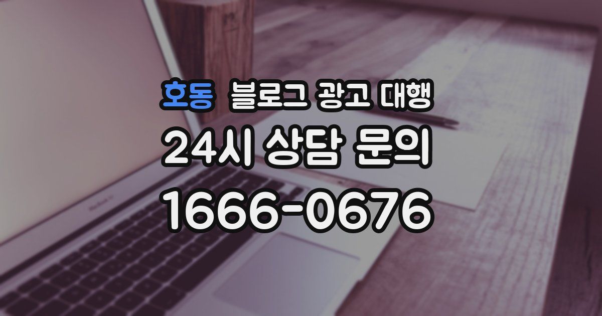 호동 블로그 광고 대행