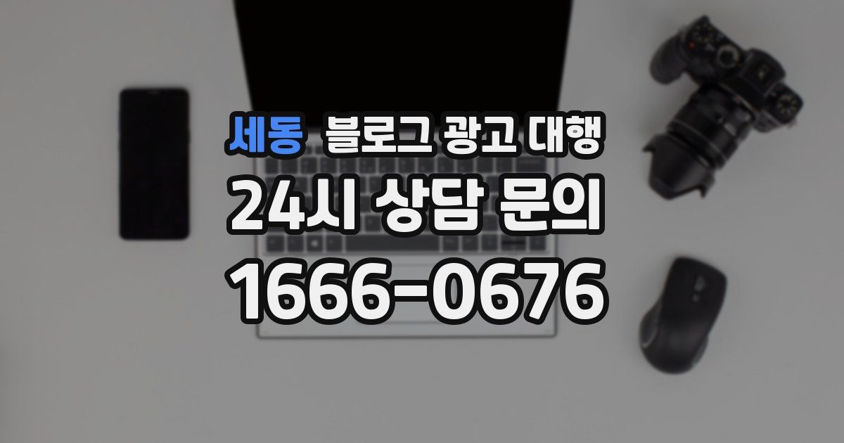 세동 블로그 광고 대행