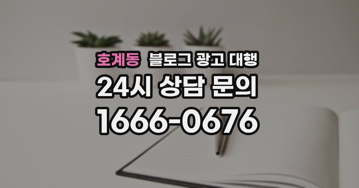 호계동 블로그 광고 대행