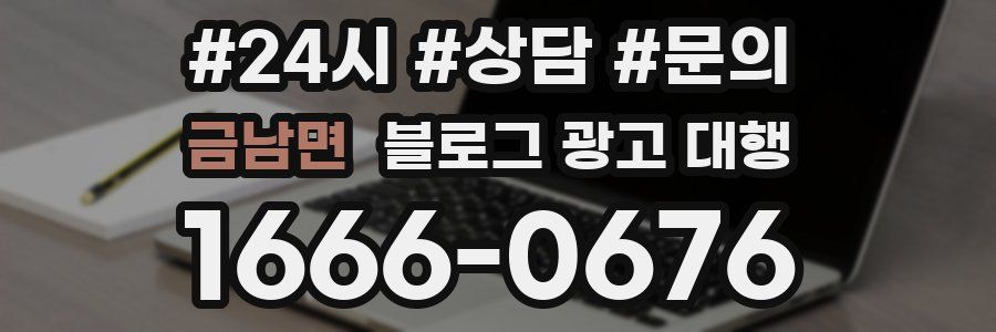 금남면 블로그 광고 대행