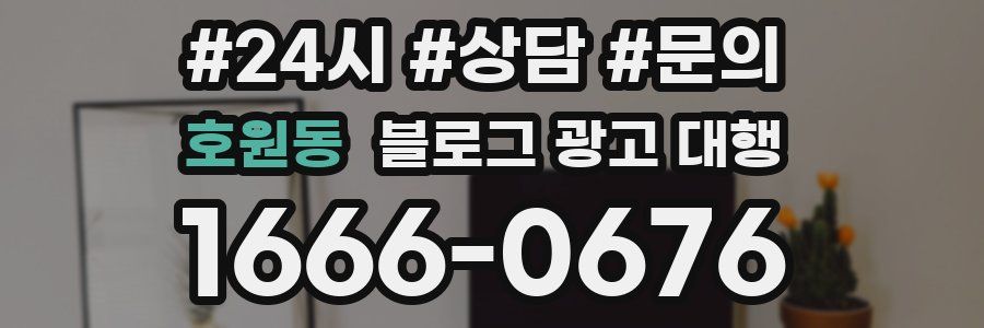 호원동 블로그 광고 대행