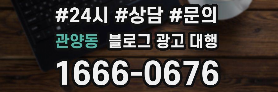 관양동 블로그 광고 대행