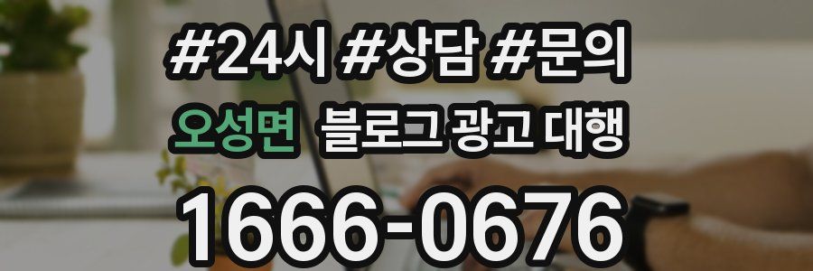 오성면 블로그 광고 대행