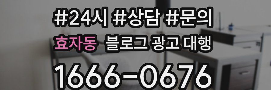 효자동 블로그 광고 대행