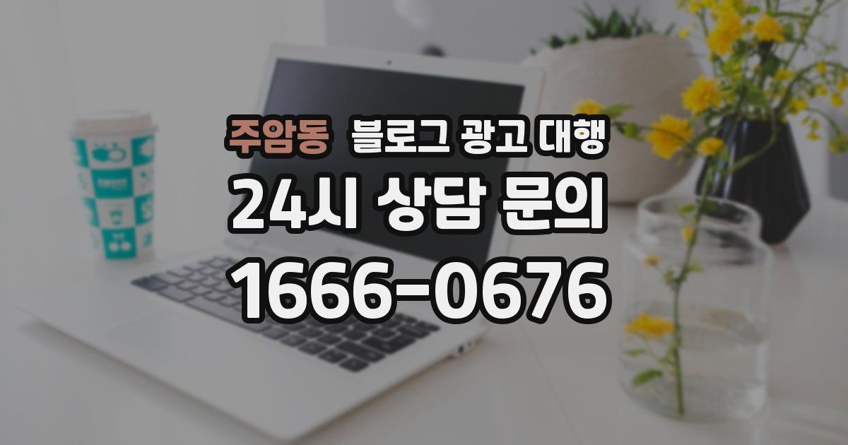 주암동 블로그 광고 대행