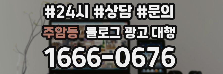 주암동 블로그 광고 대행