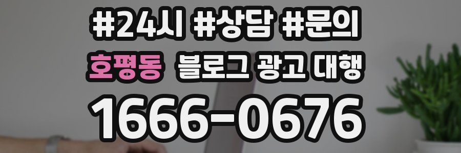 호평동 블로그 광고 대행