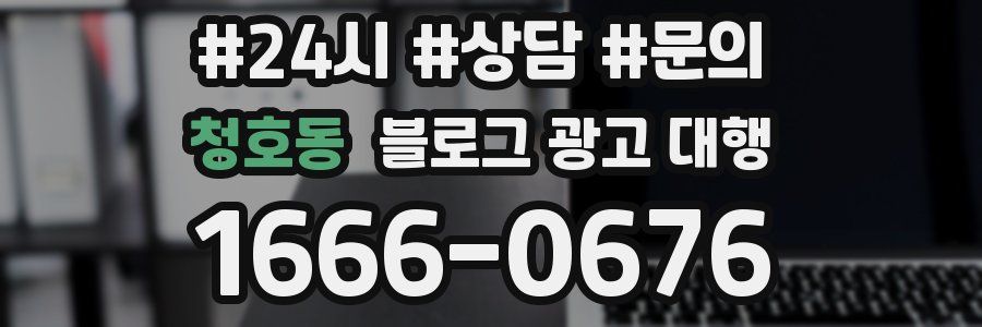청호동 블로그 광고 대행