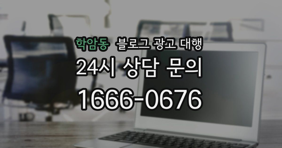 학암동 블로그 광고 대행