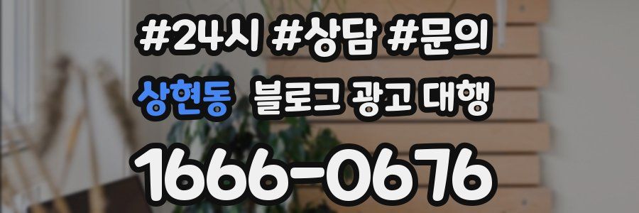 상현동 블로그 광고 대행