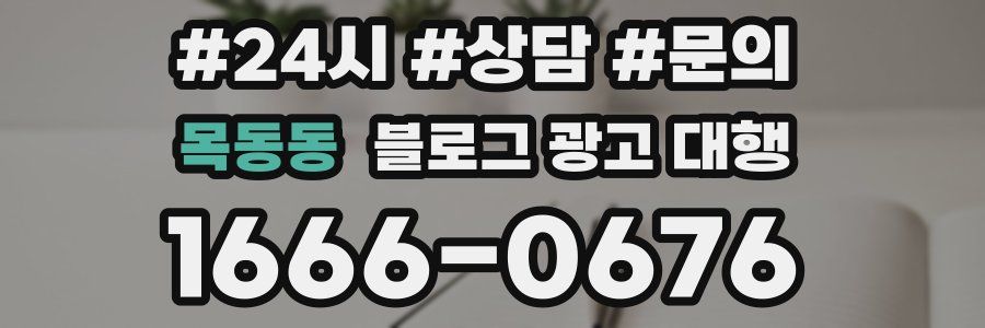 목동동 블로그 광고 대행