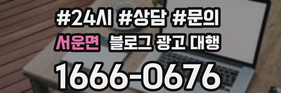 서운면 블로그 광고 대행