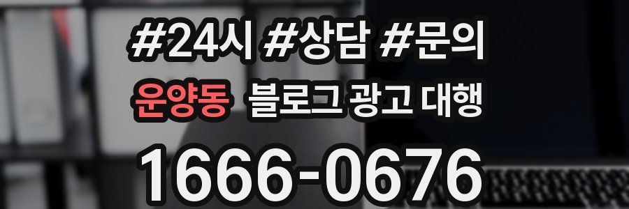 운양동 블로그 광고 대행