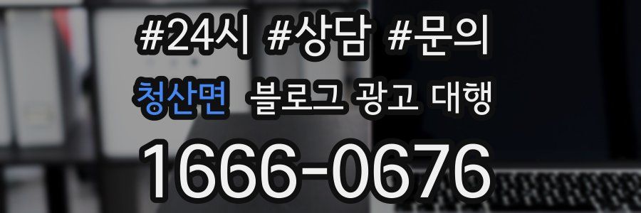 청산면 블로그 광고 대행