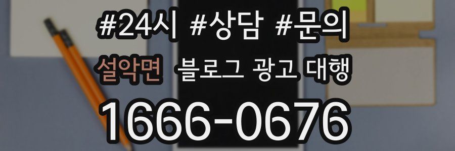 설악면 블로그 광고 대행