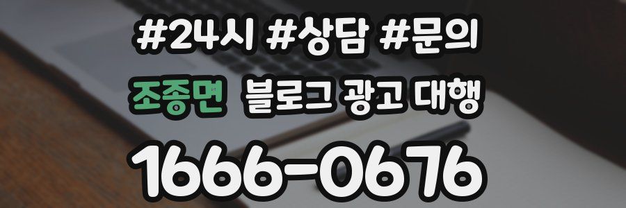 조종면 블로그 광고 대행