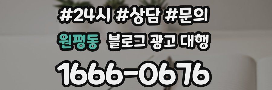 원평동 블로그 광고 대행