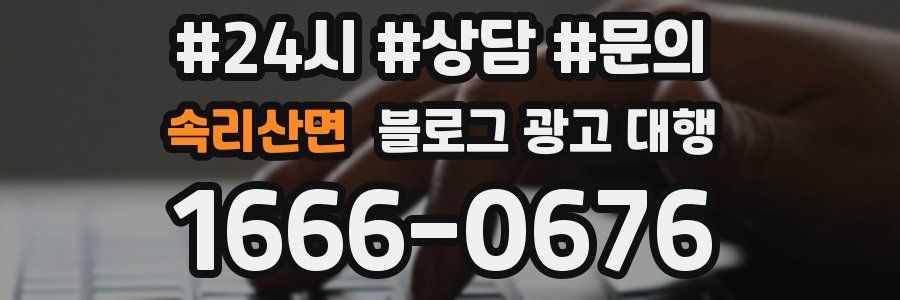 속리산면 블로그 광고 대행
