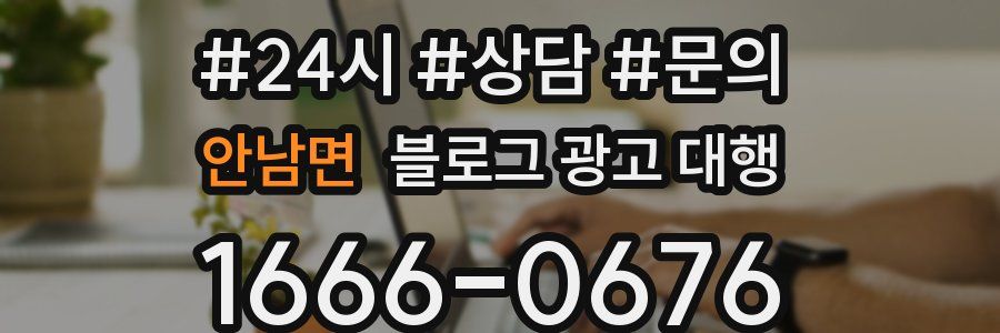 안남면 블로그 광고 대행