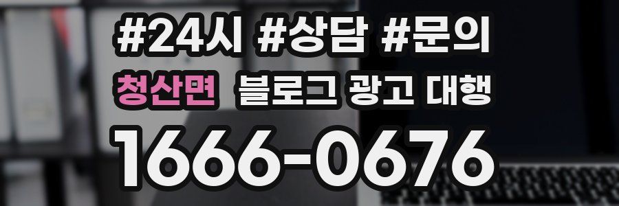청산면 블로그 광고 대행