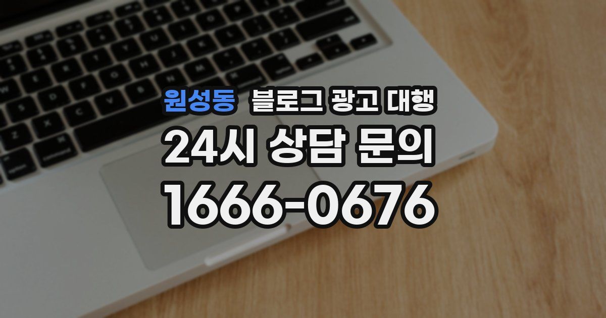 원성동 블로그 광고 대행