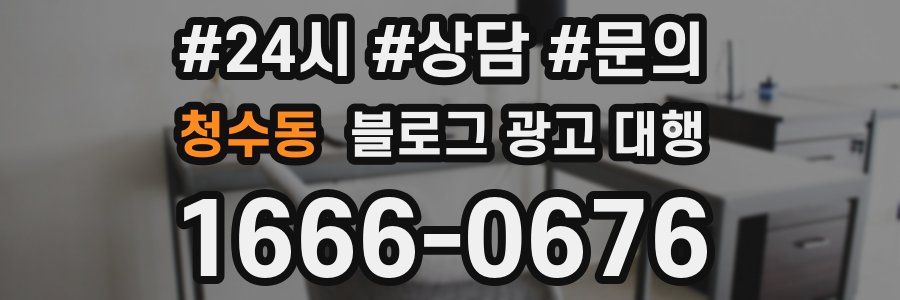 청수동 블로그 광고 대행