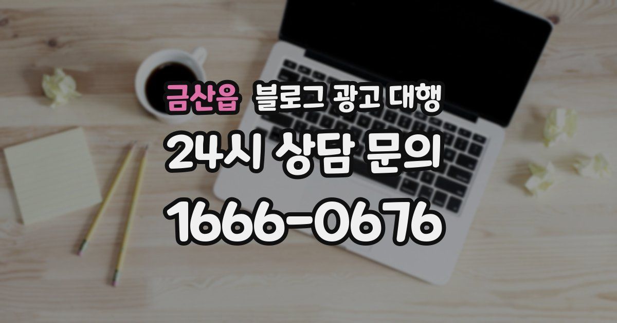 금산읍 블로그 광고 대행